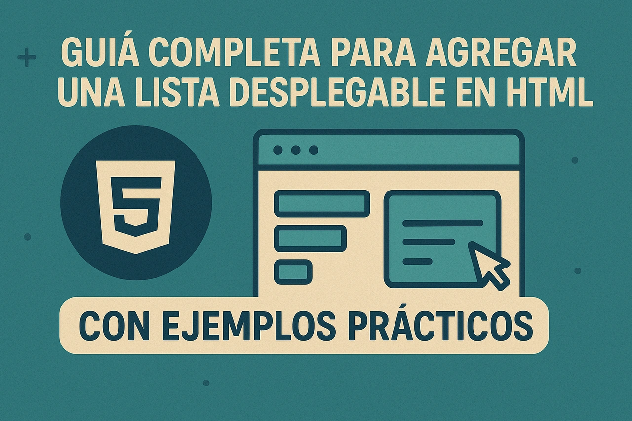 Guía completa para agregar una lista desplegable en HTML con ejemplos prácticos