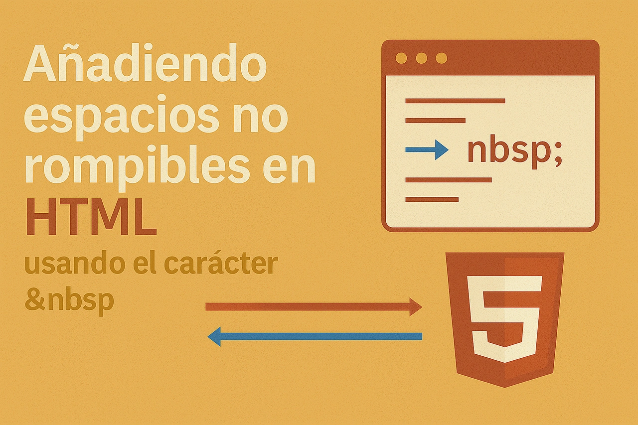 Añadiendo espacios no rompibles en HTML usando el carácter 