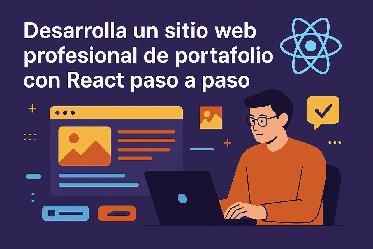 Desarrolla un sitio web profesional de portafolio con React paso a paso