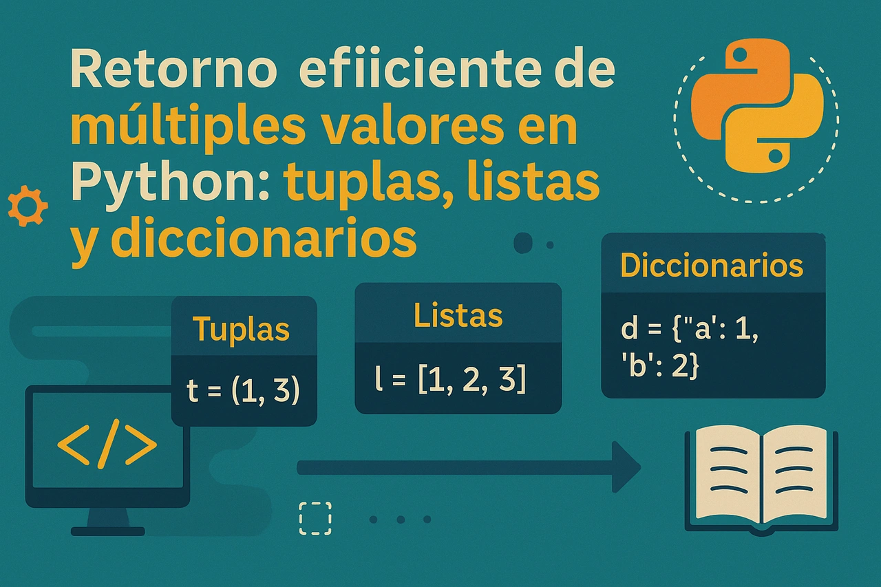 Retorno eficiente de múltiples valores en Python: tuplas, listas y diccionarios