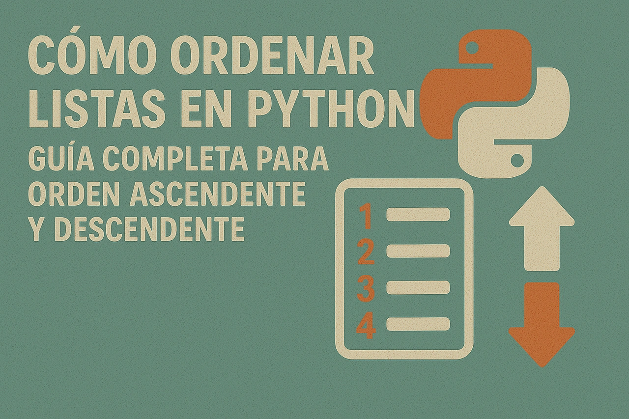 Cómo ordenar listas en Python: Guía completa para orden ascendente y descendente