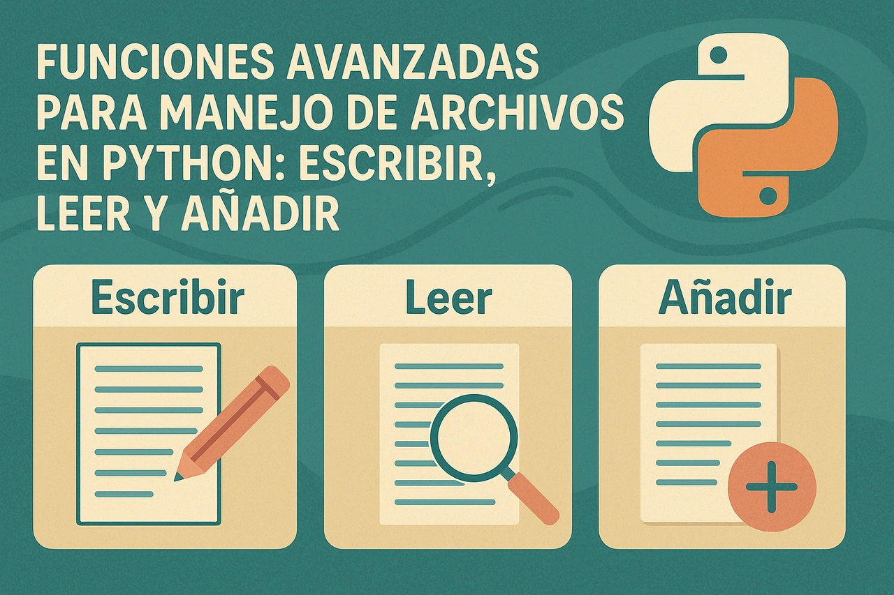 Funciones avanzadas para manejo de archivos en Python: escribir, leer y añadir