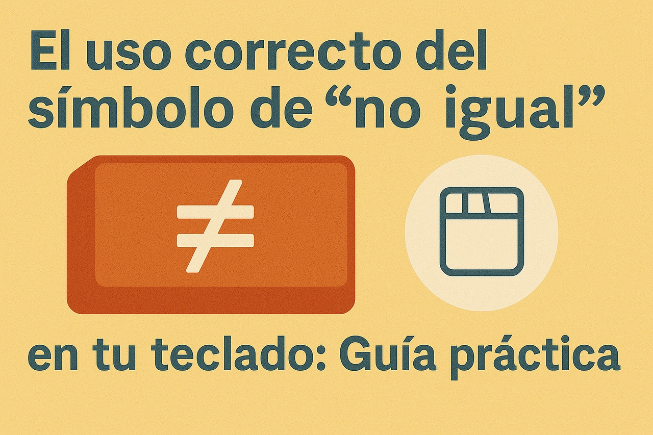 El uso correcto del símbolo de "no igual" en tu teclado: Guía práctica