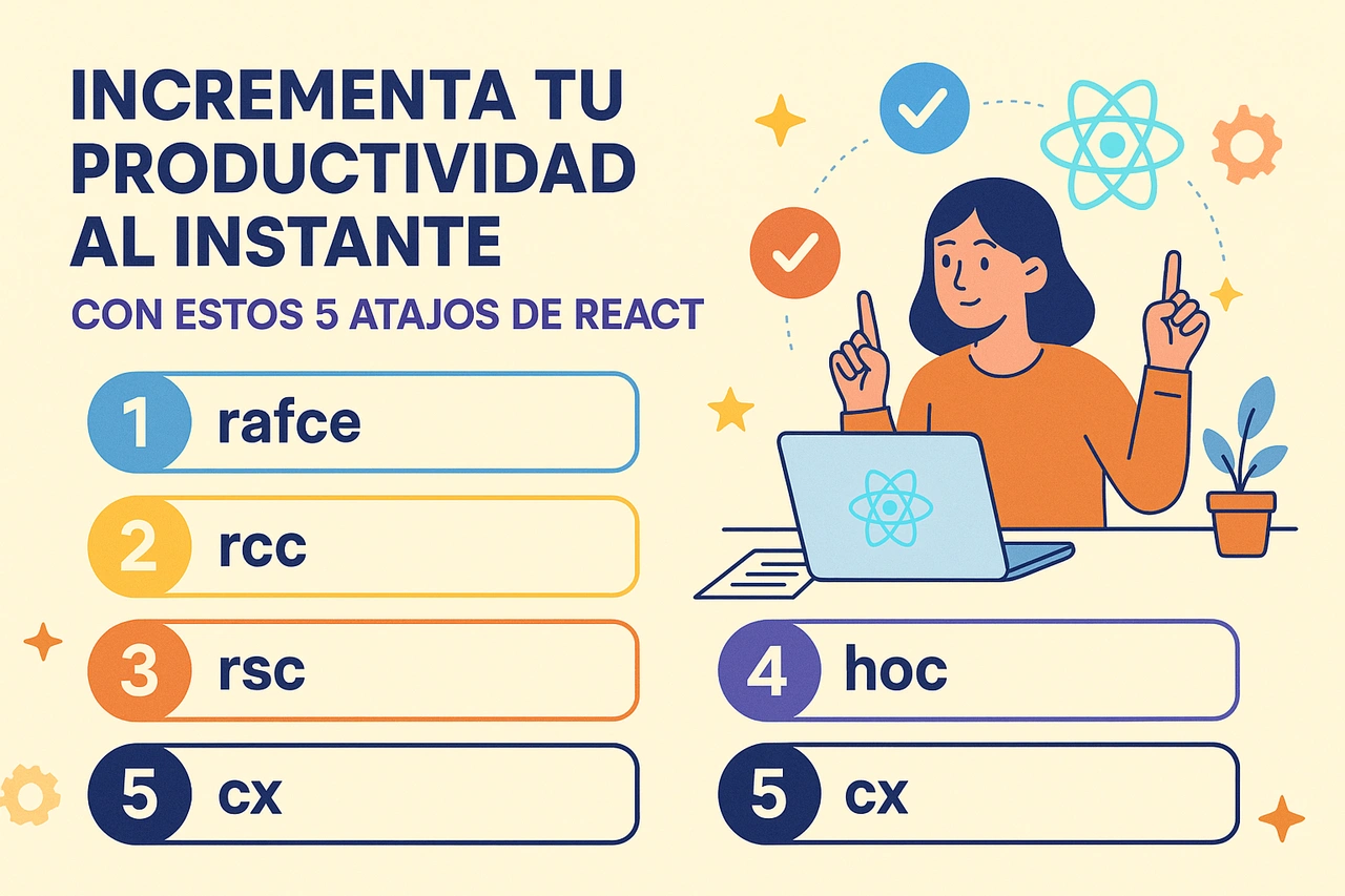 Incrementa tu productividad al instante con estos 5 atajos de React