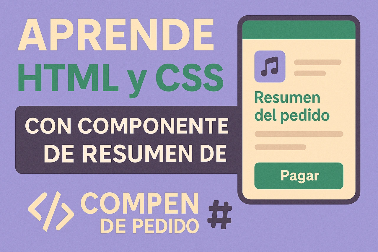 Aprende HTML y CSS con componente de resumen de pedido