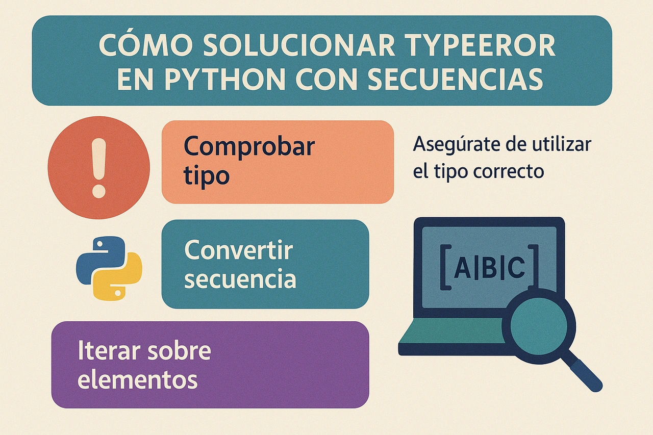 Cómo solucionar TypeError en Python con secuencias