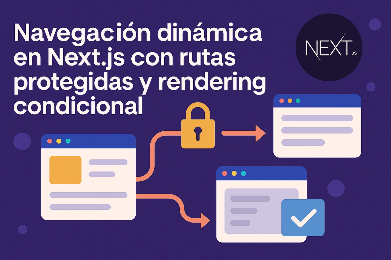 Navegacion dinamica en Next.js con rutas protegidas y rendering condicional