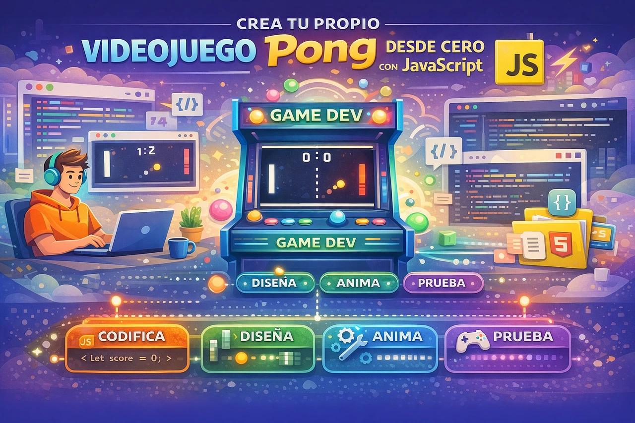 Crea tu propio videojuego Pong desde cero con JavaScript