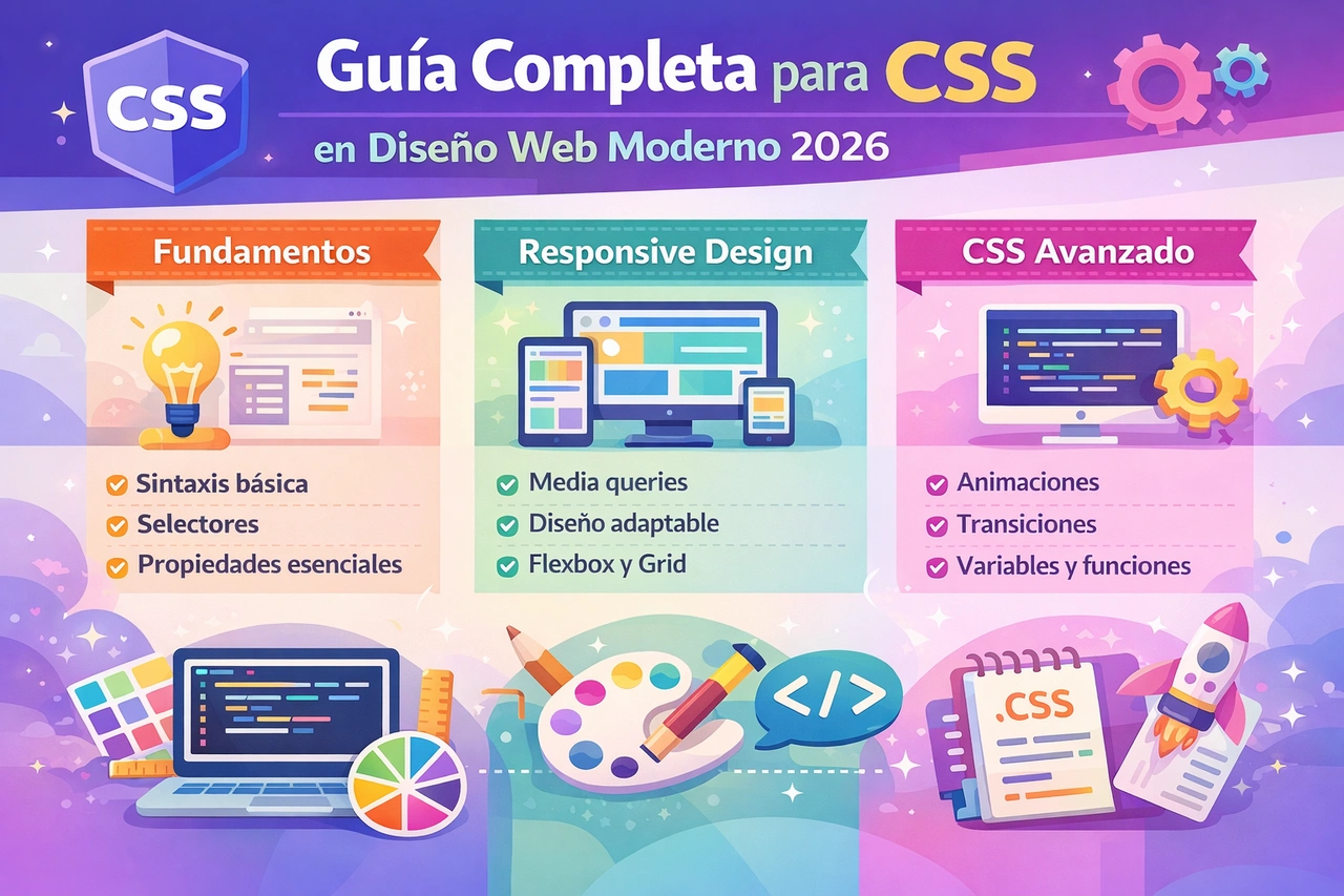 Guía Completa para Aprender CSS en Diseño Web Moderno 2026