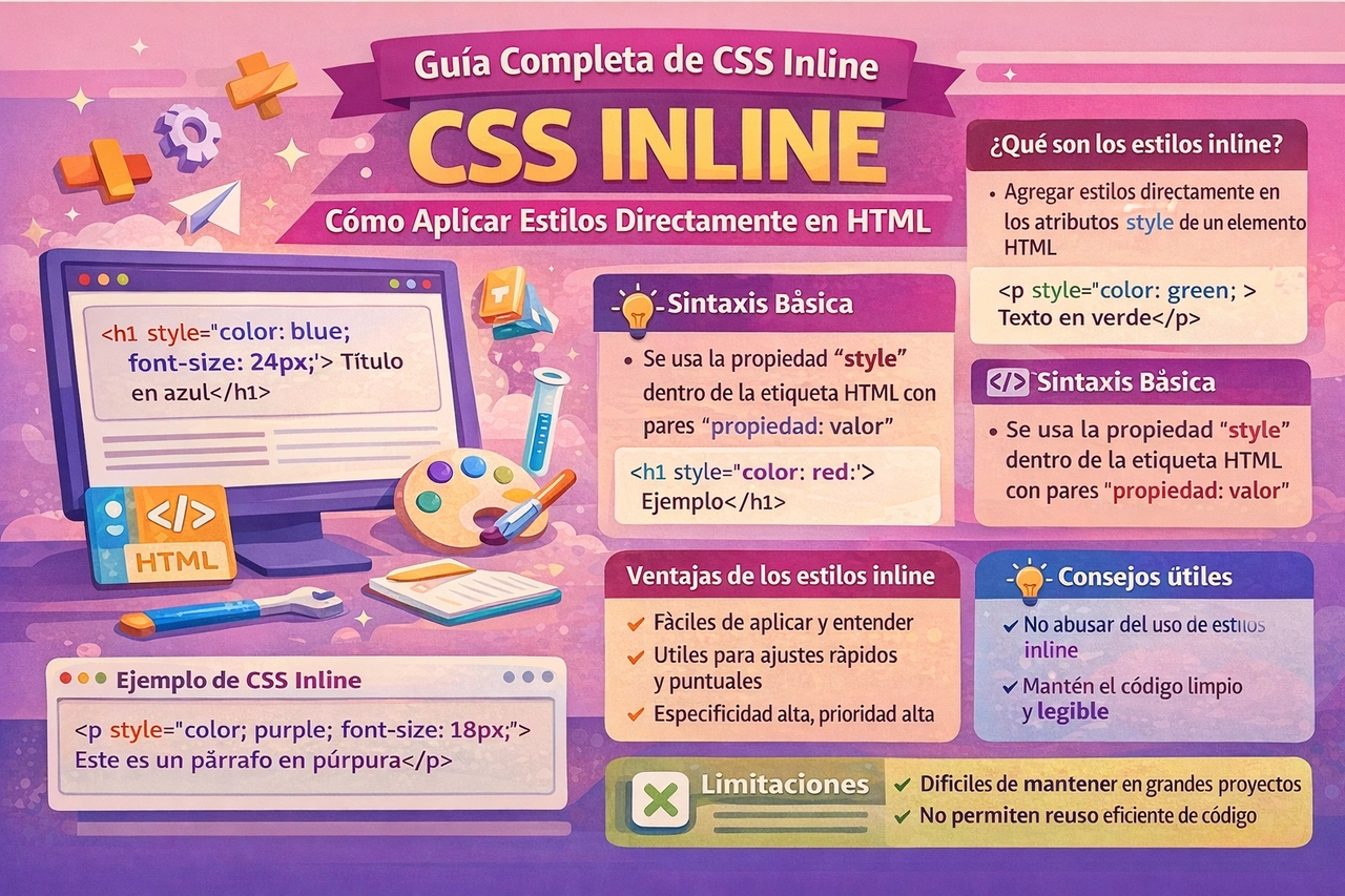 Guía Completa de CSS Inline: Cómo Aplicar Estilos Directamente en HTML