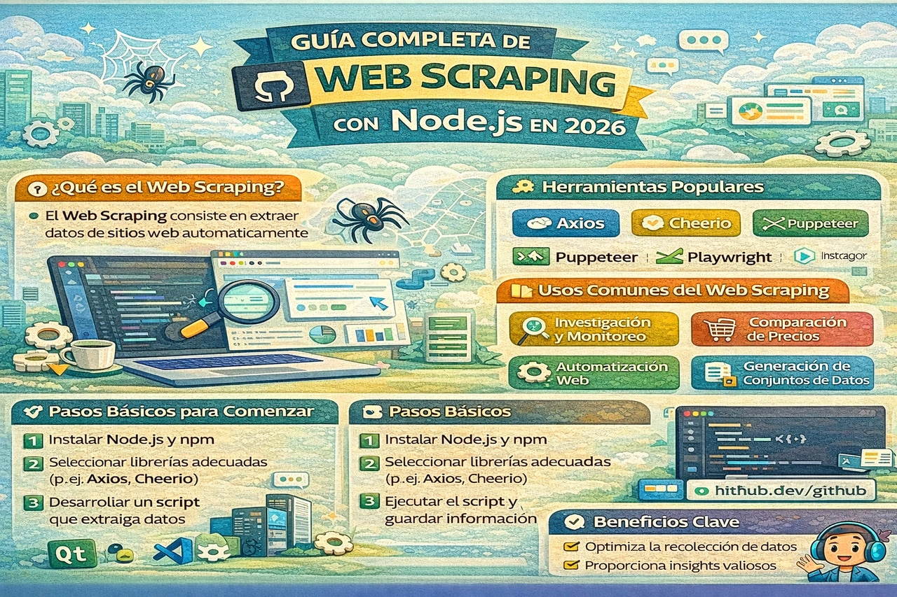 Guía Completa de Web Scraping con Node.js en 2026