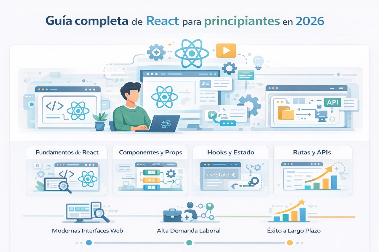 Guía completa de React para principiantes en 2026