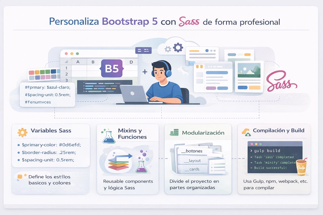 Personaliza Bootstrap 5 con Sass de forma profesional