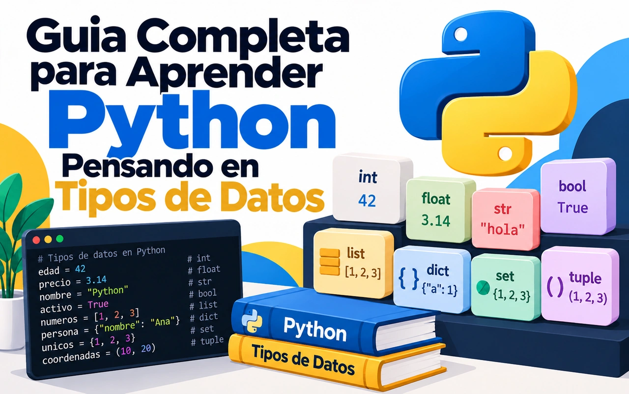 Guia Completa para Aprender Python Pensando en Tipos de Datos