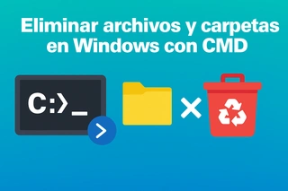 Cómo eliminar archivos y carpetas en Windows con CMD