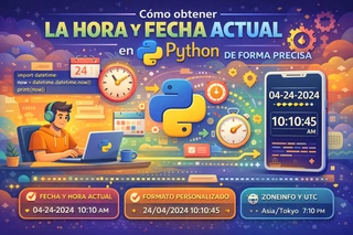 Cómo obtener la hora y fecha actual en Python de forma precisa