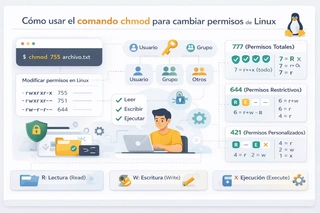 Cómo usar el comando chmod para cambiar permisos de archivos en Linux