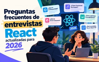 Preguntas frecuentes de entrevistas React actualizadas para 2026