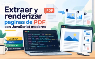 Extraer y renderizar paginas de PDF con JavaScript moderno