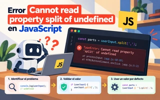 Error Cannot read property split of undefined en JavaScript