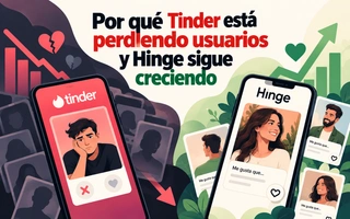 Por qué Tinder está perdiendo usuarios y Hinge sigue creciendo