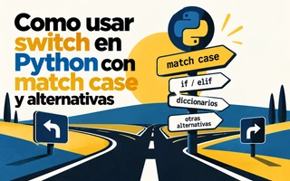 Como usar switch en Python con match case y alternativas