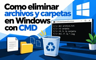 Como eliminar archivos y carpetas en Windows con CMD