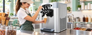 Commercial Ice Cream Makers with Auto Clean and LCD Panel