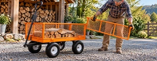 Steel Utility Carts with Removable Sides and Flatbed Conversion Option