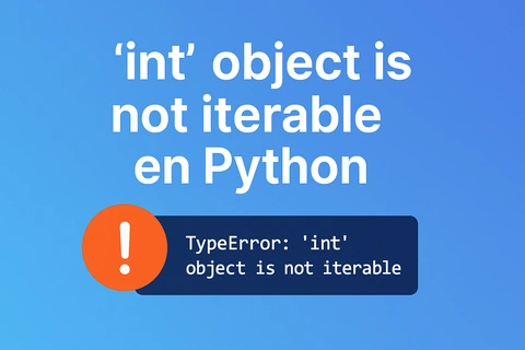 TypeError 'int' object is not iterable en Python : Cómo solucionarlo