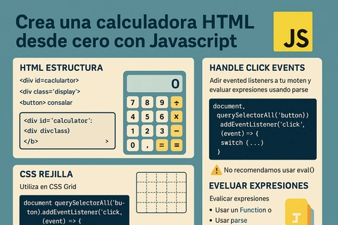 Crea una calculadora HTML desde cero con JavaScript: Tutorial completo