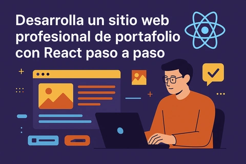 Desarrolla un sitio web profesional de portafolio con React paso a paso