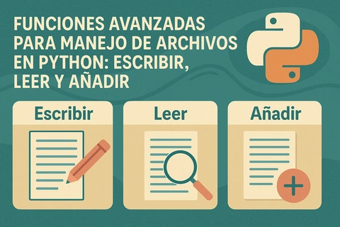 Funciones avanzadas para manejo de archivos en Python: escribir, leer y añadir