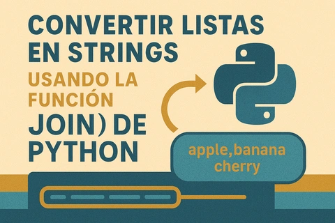 Convertir listas en strings usando la función join() de Python