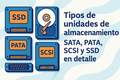 Tipos de unidades de almacenamiento: SATA, PATA, SCSI y SSD en detalle