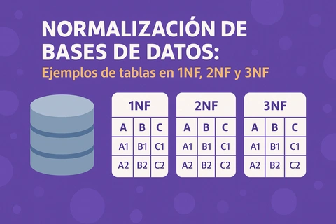 Normalización de bases de datos: Ejemplos de tablas en 1nf, 2nf y 3nf