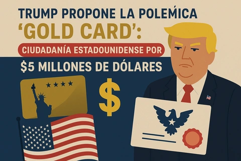 Trump propone la polémica 'Gold Card': ciudadanía estadounidense por 5 millones de dólares