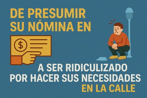 De presumir su nomina en X a ser ridiculizado por del baño en la calle