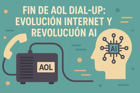Fin de AOL Dial-Up: Evolución Internet y Revolución AI