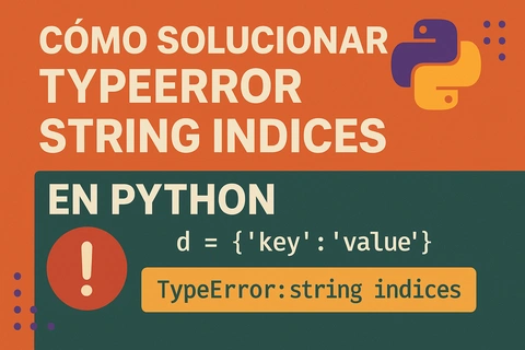 Cómo solucionar TypeError string indices en Python