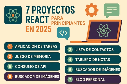 7 Proyectos React para Principiantes en 2025