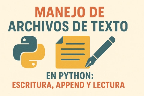 Manejo de archivos de texto en Python: escritura, append y lectura