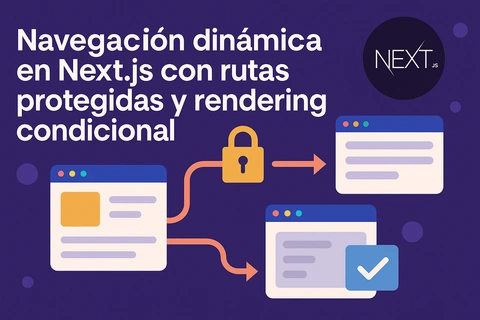 Navegacion dinamica en Next.js con rutas protegidas y rendering condicional