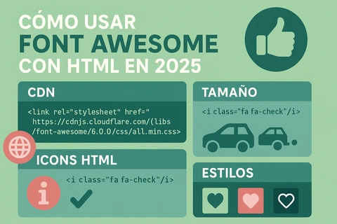 Cómo Usar Font Awesome con HTML en 2025