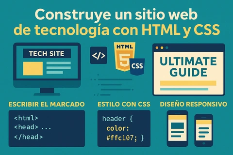 Construye un sitio web de tecnología con HTML y CSS