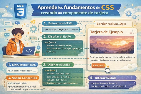 Aprende los fundamentos de CSS creando un componente de tarjeta
