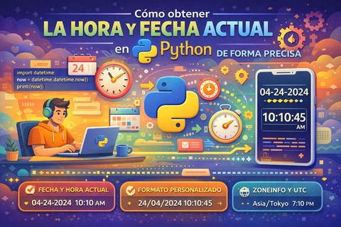 Cómo obtener la hora y fecha actual en Python de forma precisa