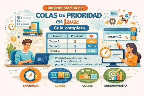 Implementación de colas de prioridad en Java: Guía completa