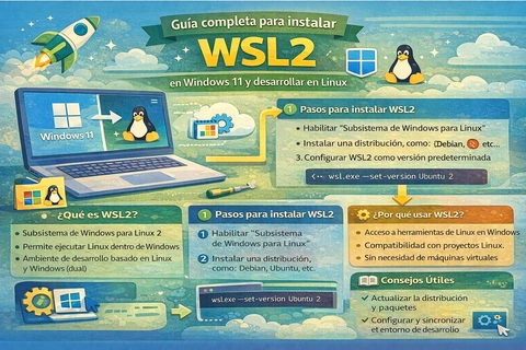 Guía completa para instalar WSL2 en Windows 11 y desarrollar en Linux