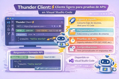 Thunder Client: Cliente ligero para pruebas de APIs en Visual Studio Code